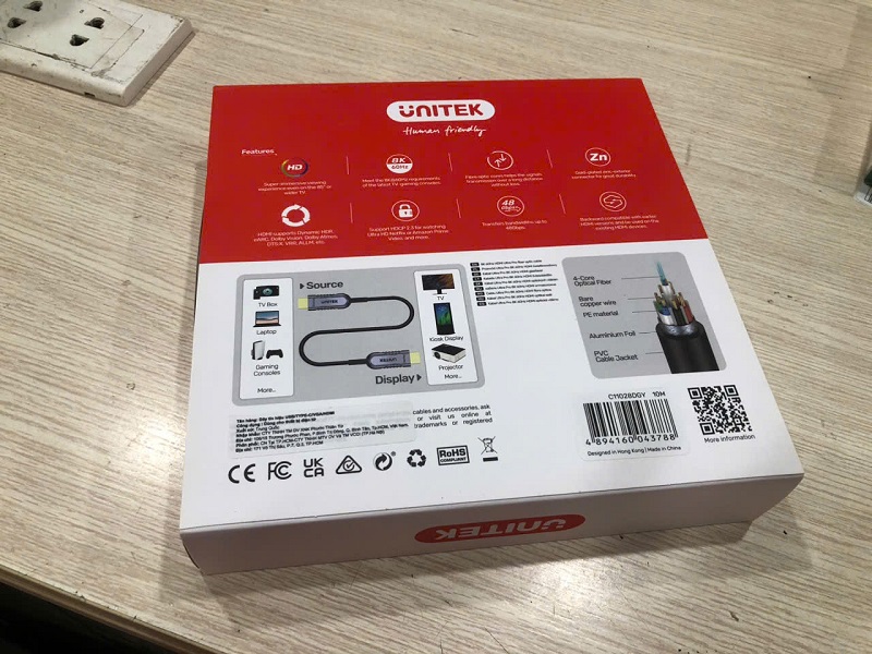 Cáp HDMI sợi quang 8K 10M UNITEK